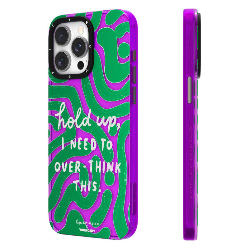 Apple iPhone 15 Pro Max Case Text Patterned Youngkit Mindfulness Series Cover - 12