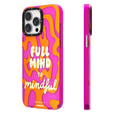 Apple iPhone 15 Pro Max Case Text Patterned Youngkit Mindfulness Series Cover - 13