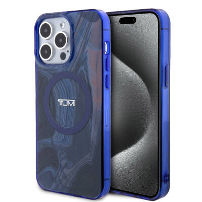 Apple iPhone 15 Pro Max Case TUMI Original Licensed Magsafe Charge Feature PC TPU Double Layer Liquid Printed Cover - 9