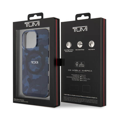 Apple iPhone 15 Pro Max Case TUMI Original Licensed Magsafe Charging Feature PC TPU Double Layer Camouflage Patterned Cover - 17