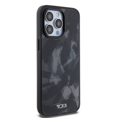 Apple iPhone 15 Pro Max Case TUMI Original Licensed Magsafe Frosted Transparent Brush Camouflage Patterned Cover with Charging Feature - 13