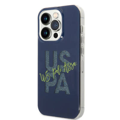 Apple iPhone 15 Pro Max Case U.S. Polo Assn. Original Licensed Glitter Glossy Alphabet Design Cover - 19