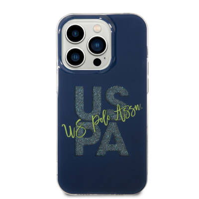 Apple iPhone 15 Pro Max Case U.S. Polo Assn. Original Licensed Glitter Glossy Alphabet Design Cover - 20