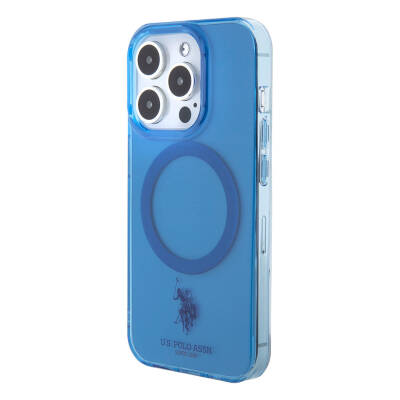 Apple iPhone 15 Pro Max Case U.S. Polo Assn. Original Licensed Magsafe Charging Featured Transparent Design Cover - 11