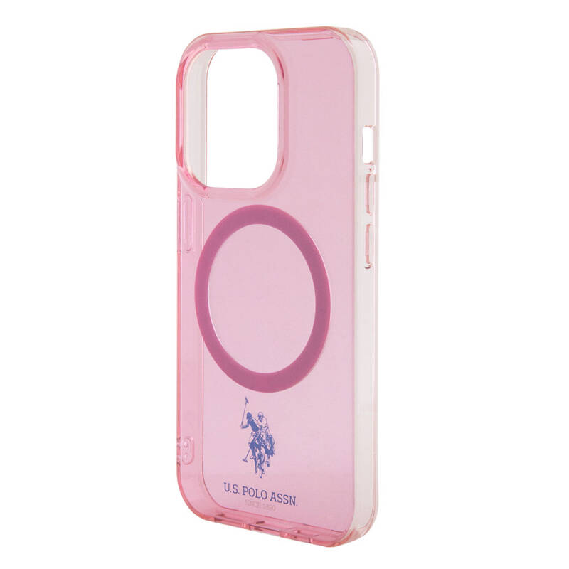 Apple iPhone 15 Pro Max Case U.S. Polo Assn. Original Licensed Magsafe Charging Featured Transparent Design Cover - 22