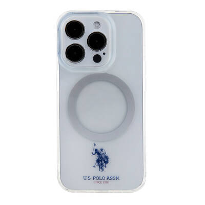 Apple iPhone 15 Pro Max Case U.S. Polo Assn. Original Licensed Magsafe Charging Featured Transparent Design Cover - 28