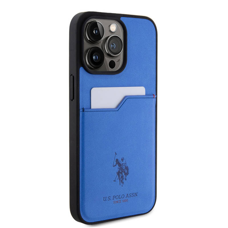 Apple iPhone 15 Pro Max Case U.S. Polo Assn. Original Licensed Printing Logo PU Card Holder Cover - 5