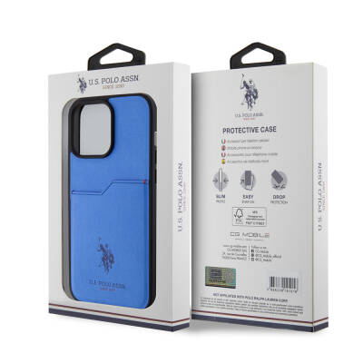 Apple iPhone 15 Pro Max Case U.S. Polo Assn. Original Licensed Printing Logo PU Card Holder Cover - 9
