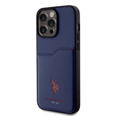 Apple iPhone 15 Pro Max Case U.S. Polo Assn. Original Licensed Printing Logo PU Card Holder Cover - 19