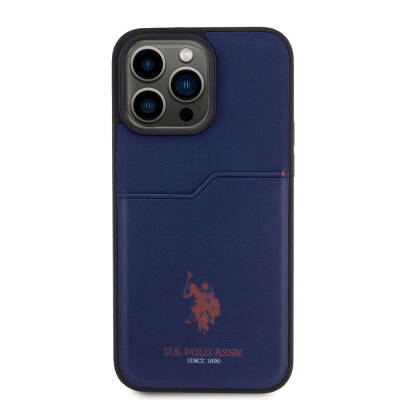 Apple iPhone 15 Pro Max Case U.S. Polo Assn. Original Licensed Printing Logo PU Card Holder Cover - 20