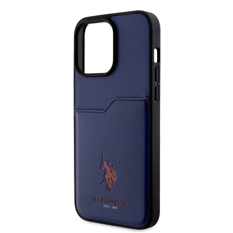 Apple iPhone 15 Pro Max Case U.S. Polo Assn. Original Licensed Printing Logo PU Card Holder Cover - 23