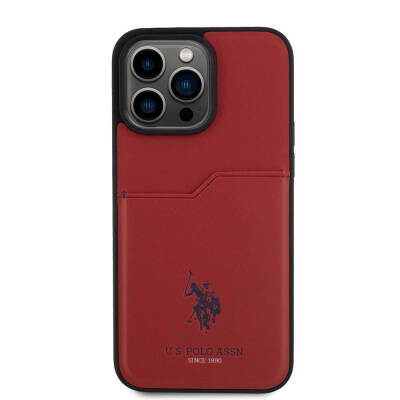 Apple iPhone 15 Pro Max Case U.S. Polo Assn. Original Licensed Printing Logo PU Card Holder Cover - 28