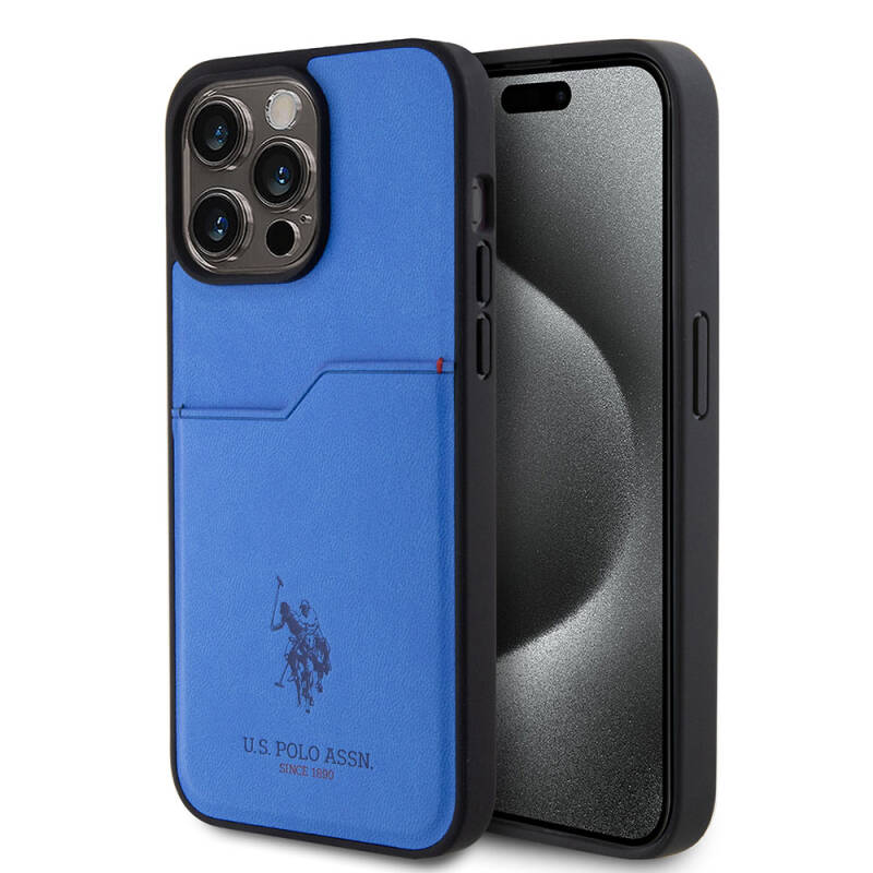 Apple iPhone 15 Pro Max Case U.S. Polo Assn. Original Licensed Printing Logo PU Card Holder Cover - 2