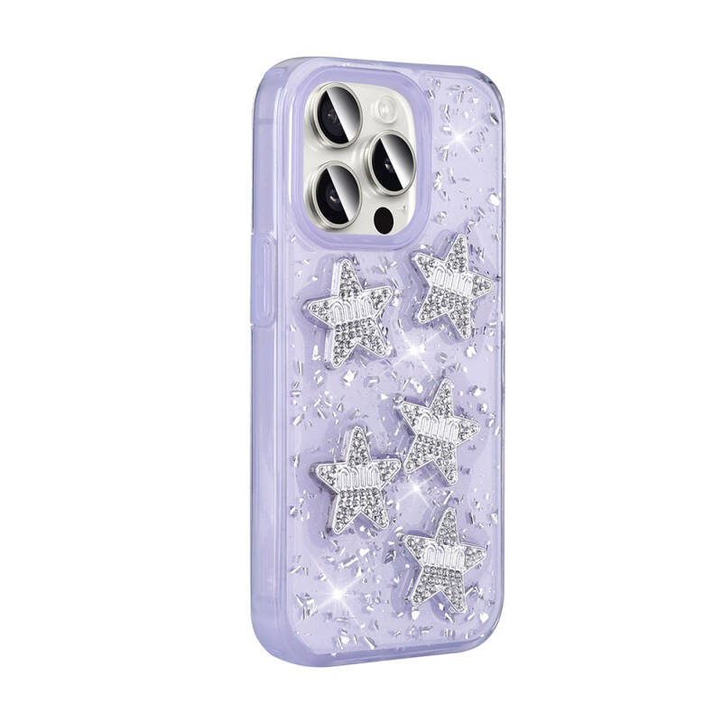 Apple iPhone 15 Pro Max Case with Airbag Glitter Back Surface Zore Shimmer Silicone Cover - 7