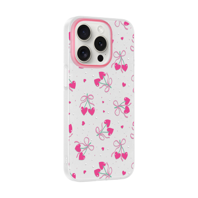 Apple iPhone 15 Pro Max Case with Camera Protector, Patterned Zore Clip Cover - 7