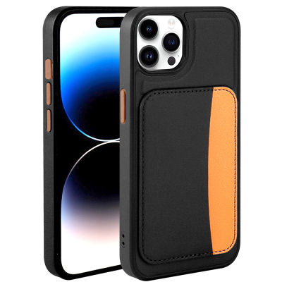 Apple iPhone 15 Pro Max Case with Card Holder Zore X-Card Silicone Cover - 3