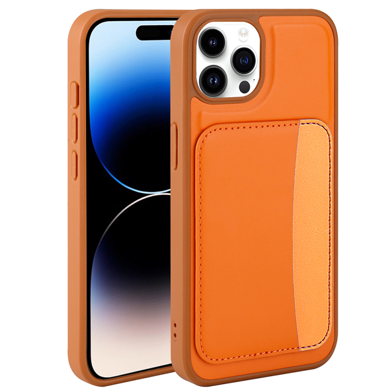 Apple iPhone 15 Pro Max Case with Card Holder Zore X-Card Silicone Cover - 4