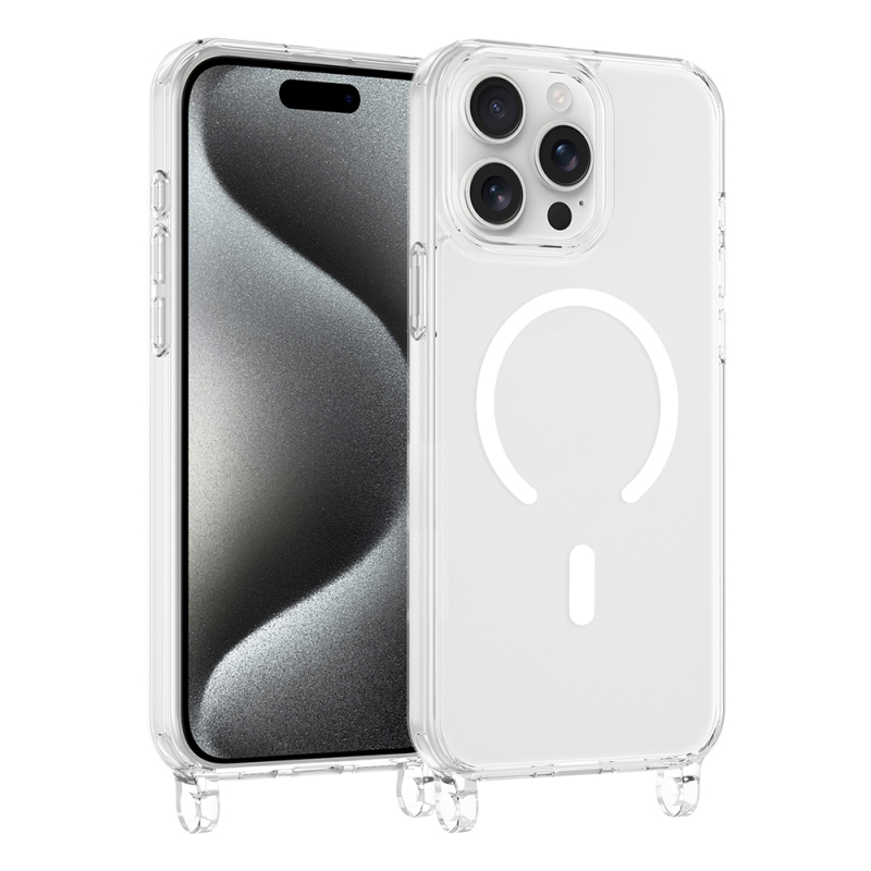 Apple iPhone 15 Pro Max Case with M-safe Charging Feature Zore X-Rop Cover - 1