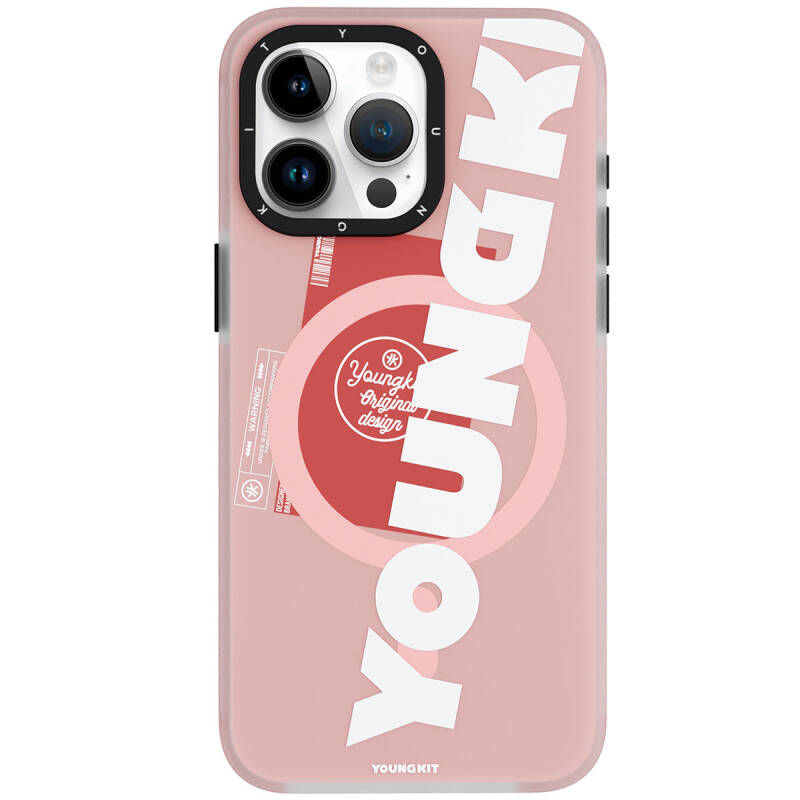 Apple iPhone 15 Pro Max Case with Magsafe Charging Feature Youngkit Binfen Series Text Themed Cover - 5