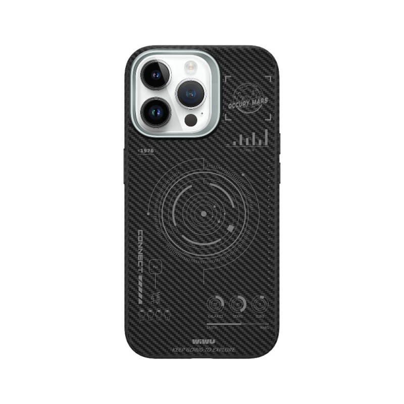 Apple iPhone 15 Pro Max Case Wiwu HHX-016 Carbon Fiber 600D Mars Kevlar Cover - 4