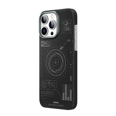 Apple iPhone 15 Pro Max Case Wiwu KJZ-017 Carbon Fiber 600D Explore Kevlar Cover - 3