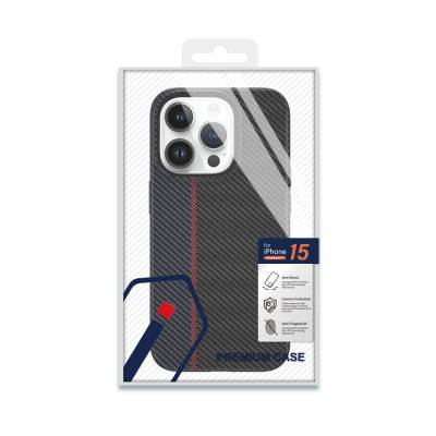 Apple iPhone 15 Pro Max Case Wiwu LCC-107 Carbon Fiber Magsafe Charging Featured Camera Protected Cabin Cover - 5