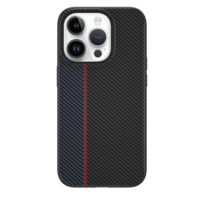 Apple iPhone 15 Pro Max Case Wiwu LCC-107 Carbon Fiber Magsafe Charging Featured Camera Protected Cabin Cover - 6