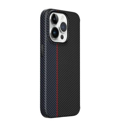 Apple iPhone 15 Pro Max Case Wiwu LCC-107 Carbon Fiber Magsafe Charging Featured Camera Protected Cabin Cover - 8