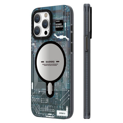 Apple iPhone 15 Pro Max Case YoungKit Technology Series Cover with Magsafe Charging Feature - 15