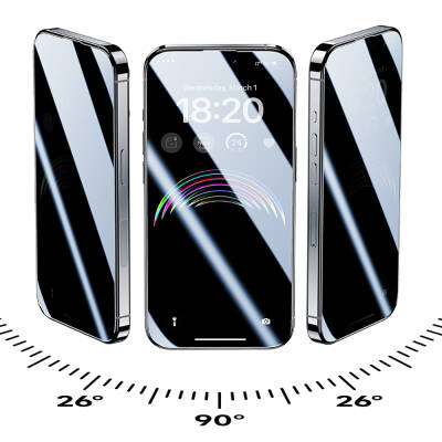 Apple iPhone 15 Pro Max Hidrofobik Ve Oleofobik Özellikli Benks Privacy Air Shield Ekran Koruyucu 10'lu Paket - 7