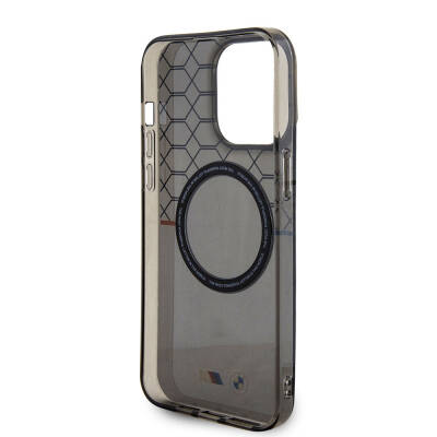 Apple iPhone 15 Pro Max Kılıf BMW Magsafe Şarj Özellikli Transparan M Dizayn Orjinal Lisanslı Kapak - 4
