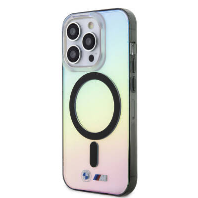Apple iPhone 15 Pro Max Kılıf BMW Magsafe Şarj Özellikli Transparan Renk Geçişli Iridescent Orjinal Lisanslı Kapak - 2