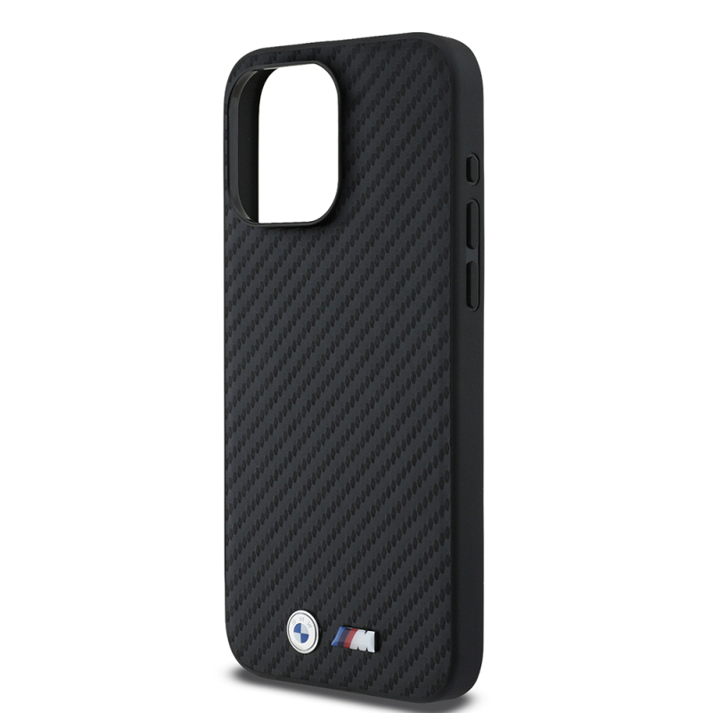 Apple iPhone 15 Pro Max Kılıf BMW Orjinal Lisanslı Karbon Fiber Tasarımlı ve Metal Logolu PU Deri Kapak - 7