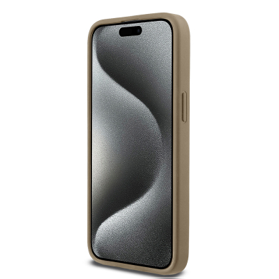 Apple iPhone 15 Pro Max Kılıf DKNY Orjinal Lisanslı M-safe Şarj Özellikli 3D Yazılı Grid Pattern Kapak - 14