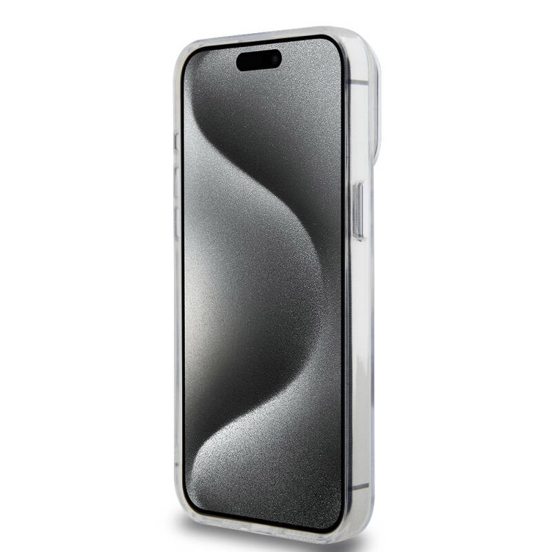 Apple iPhone 15 Pro Max Kılıf Ferrari Magsafe Şarj Özellikli Standlı Buzlu Yüzey Dizayn Kapak - 24