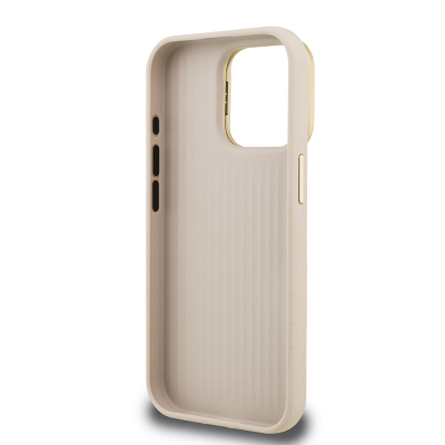 Apple iPhone 15 Pro Max Kılıf Guess Orjinal Lisanslı Grained Yazı Logolu Kamera Standlı Kapak - 25