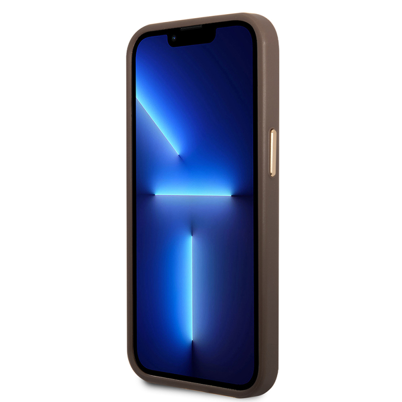 Apple iPhone 15 Pro Max Kılıf Guess Orjinal Lisanslı M-safe Şarj Özellikli 4G Desenli PU Metal Plaka Klasik Logolu Kapak - 15