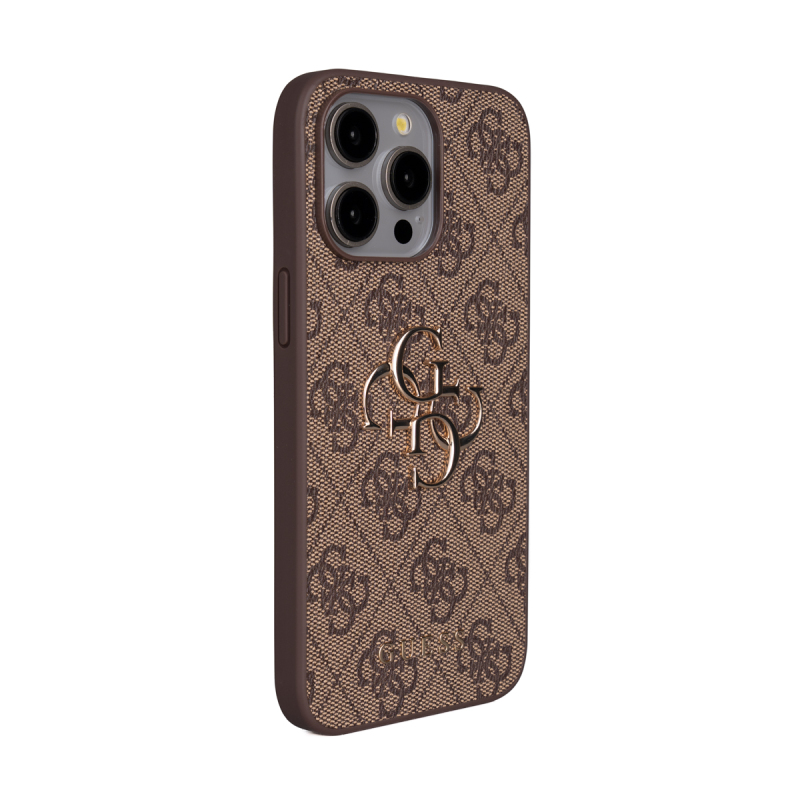 Apple iPhone 15 Pro Max Kılıf Guess Orjinal Lisanslı PU Deri 4G Büyük Metal Logolu Çapraz Vücut Askılı Kapak - 11