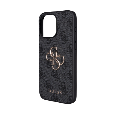 Apple iPhone 15 Pro Max Kılıf Guess Orjinal Lisanslı PU Deri 4G Büyük Metal Logolu Çapraz Vücut Askılı Kapak - 16