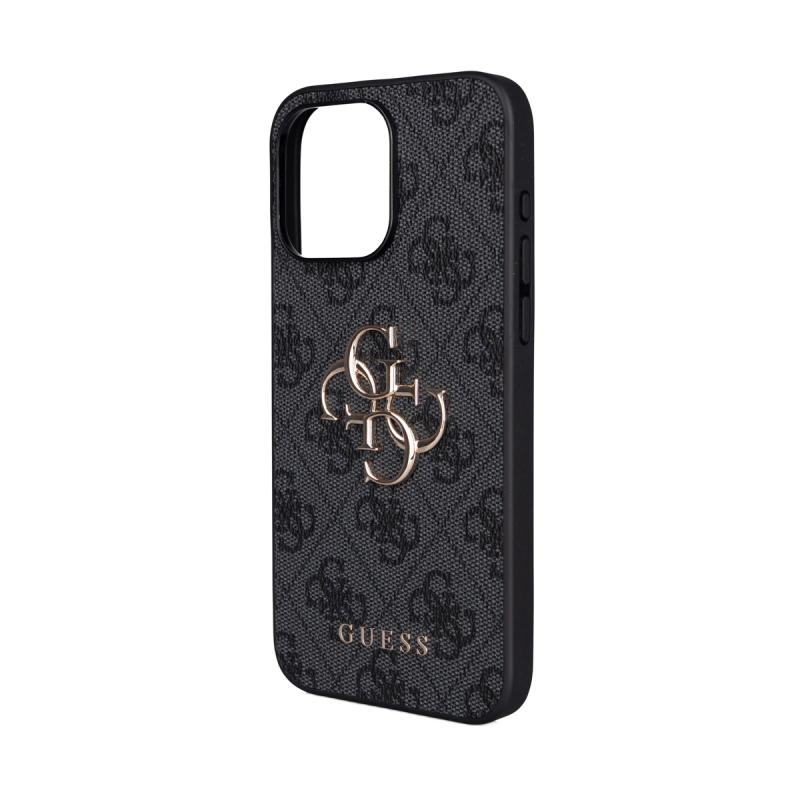 Apple iPhone 15 Pro Max Kılıf Guess Orjinal Lisanslı PU Deri 4G Büyük Metal Logolu Çapraz Vücut Askılı Kapak - 16