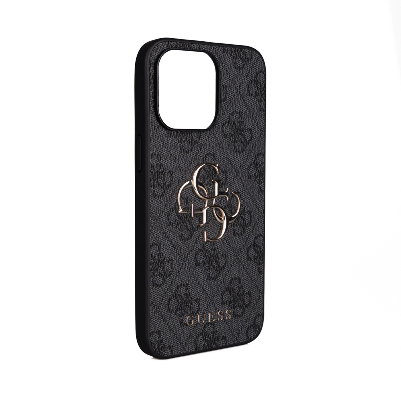 Apple iPhone 15 Pro Max Kılıf Guess Orjinal Lisanslı PU Deri 4G Büyük Metal Logolu Çapraz Vücut Askılı Kapak - 17