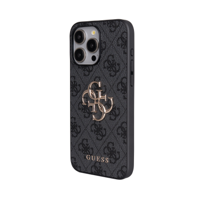 Apple iPhone 15 Pro Max Kılıf Guess Orjinal Lisanslı PU Deri 4G Büyük Metal Logolu Çapraz Vücut Askılı Kapak - 21