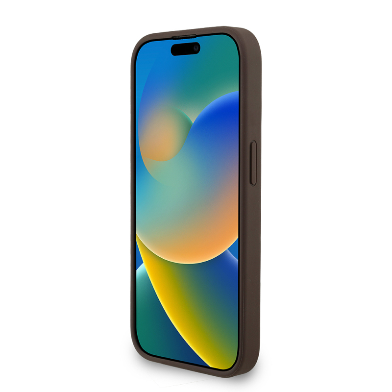 Apple iPhone 15 Pro Max Kılıf Guess Orjinal Lisanslı PU Deri Bilek Askı İpli Metal Büyük 4G ve Yazı Logolu Kapak - 8