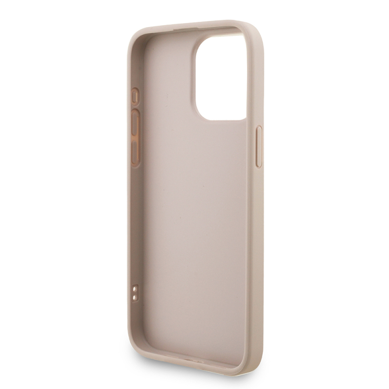 Apple iPhone 15 Pro Max Kılıf Guess Orjinal Lisanslı PU Deri Bilek Askı İpli Metal Büyük 4G ve Yazı Logolu Kapak - 17