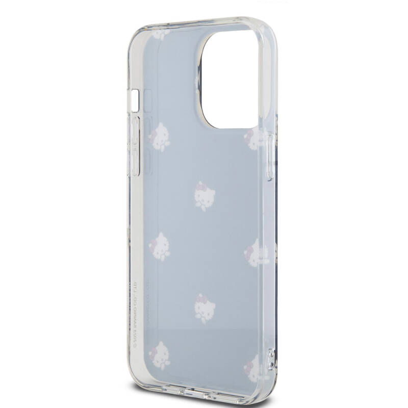 Apple iPhone 15 Pro Max Kılıf Hello Kitty Orjinal Lisanslı Elektroplating Kaplama Kabarcık Baskılı Kapak - 7