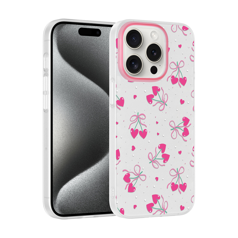 Apple iPhone 15 Pro Max Kılıf Kamera Korumalı Desenli Zore Klip Kapak - 3
