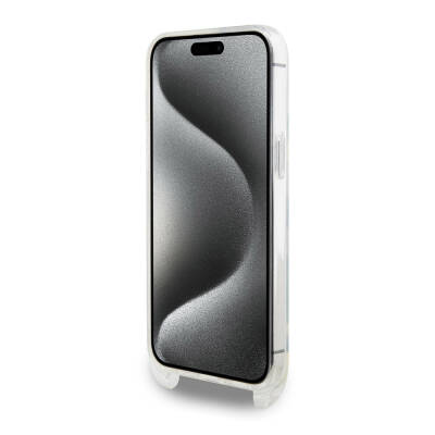Apple iPhone 15 Pro Max Kılıf Karl Lagerfeld Orjinal Lisanslı Boyun Askılı Karl İkonik Crossbody Kapak - 4