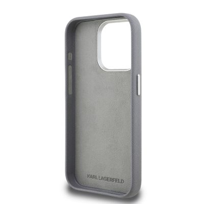 Apple iPhone 15 Pro Max Kılıf Karl Lagerfeld Orjinal Lisanslı K&C Heads Pin Kapak - 15