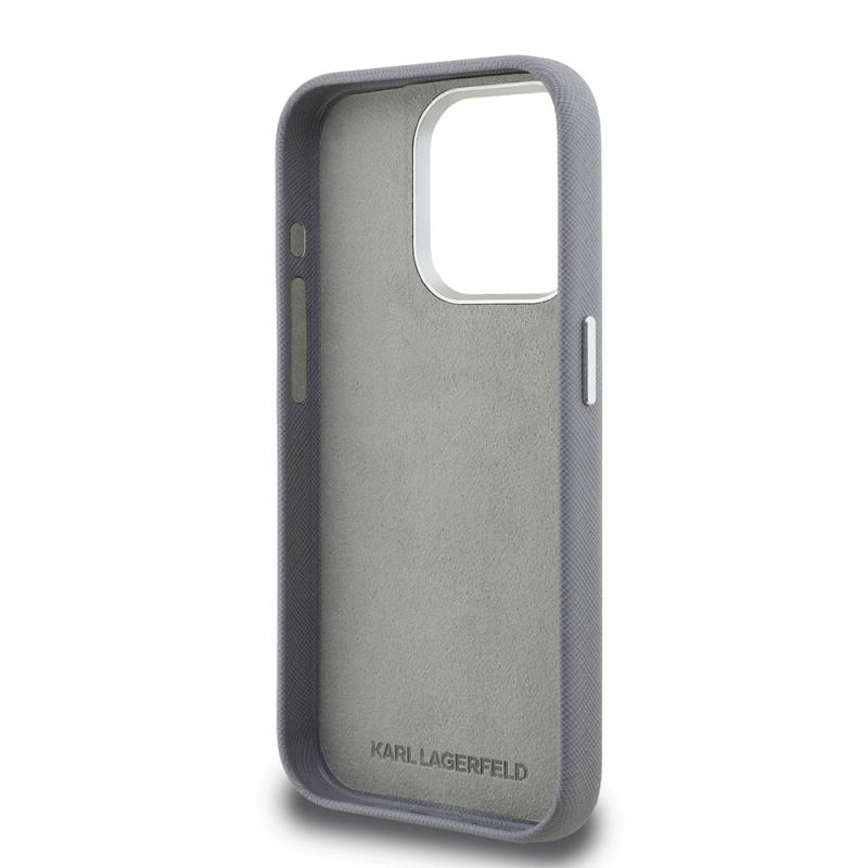 Apple iPhone 15 Pro Max Kılıf Karl Lagerfeld Orjinal Lisanslı K&C Heads Pin Kapak - 15
