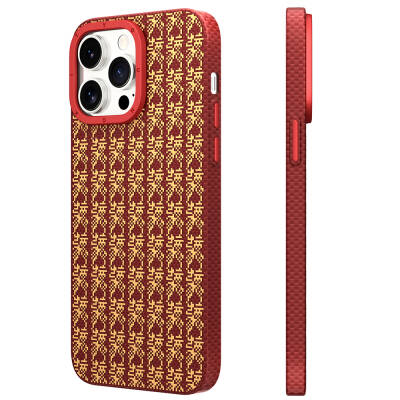 Apple iPhone 15 Pro Max Kılıf M-safe Şarj Özellikli 1500D Youngkit Auspicious Loong Serisi Kapak - 1